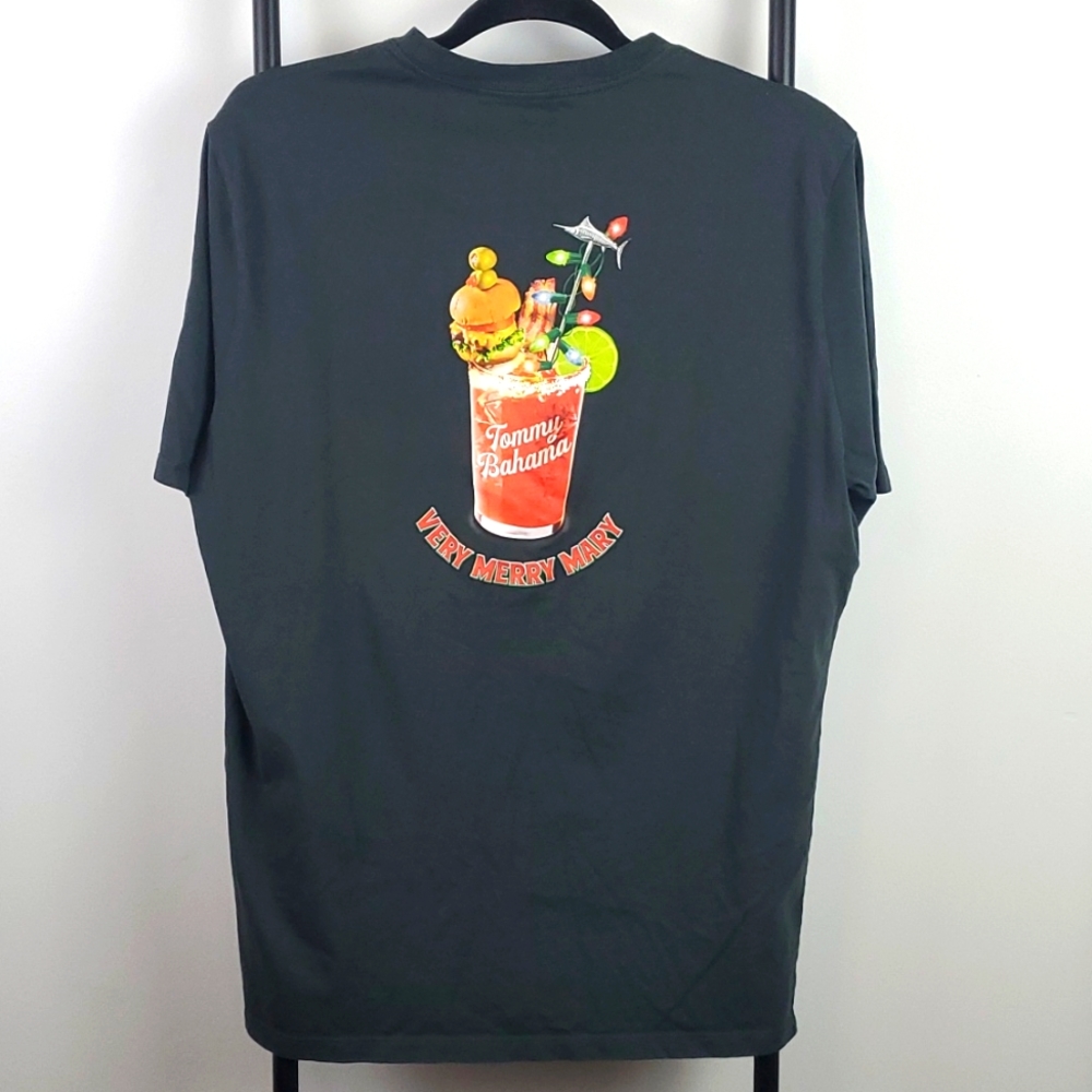 Tommy Bahama Top T-shirt black Very Merry Mary Graphic men size M